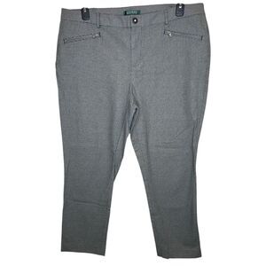 Lauren Ralph Lauren Houndstooth Plaid Pants - Size 16W
